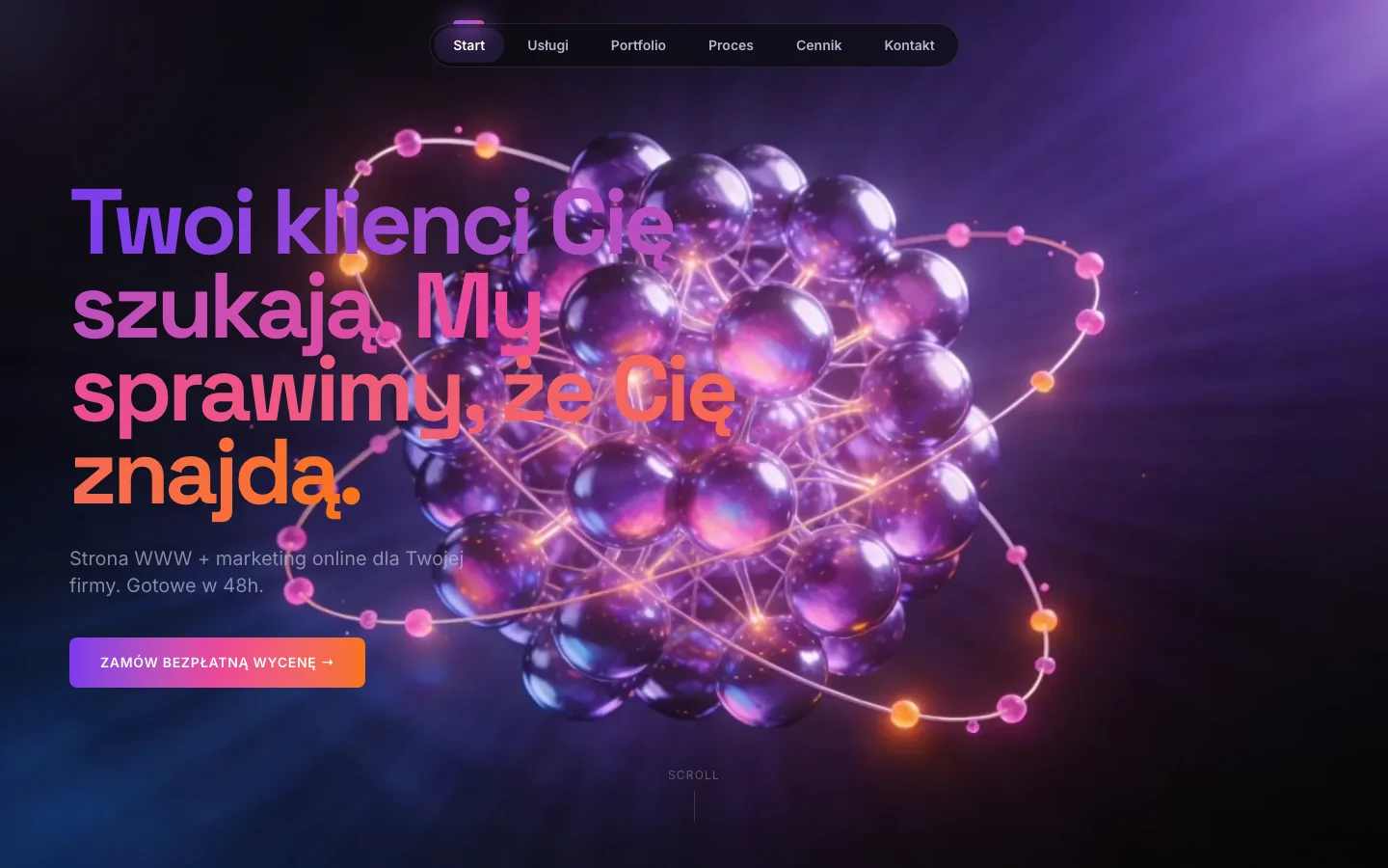 Screenshot strony aim24.pl — agencja marketingowa B2B